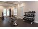 Well equipped gym featuring weight rack, punching bag, and a dual door entrance at 24308 Plantation Ne Dr, Atlanta, GA 30324