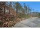 View of the backyard with a grassy hill and a concrete walkway at 3502 Crown Peak Ct, Suwanee, GA 30024