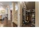 Finished basement with a custom wine cellar featuring ample storage and unique decor at 4325 Cody Ct, Cumming, GA 30040