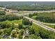 Aerial view of the home's location near major highways amid lush greenery, showcasing accessibility and a serene environment at 1231 Sanden Ferry Dr, Decatur, GA 30033