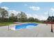Backyard pool featuring concrete surround, lush landscaping, and a serene setting for relaxation and enjoyment at 2984 Berry Rd, Loganville, GA 30052