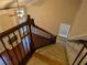 View from the upstairs landing showing the downstairs living room at 735 Briarhurst Ct, Lawrenceville, GA 30046