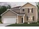 Charming two-story home with neutral siding, attached two-car garage, and well-manicured lawn at 8523 Poston Place Lot 132, Douglasville, GA 30134