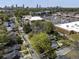 This is an aerial view of the neighborhood with views of downtown Atlanta at 1272 Hardee Ne St, Atlanta, GA 30307