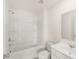 Bathroom with shower-tub combo and white vanity at 1038 Blue Juniper Cir, Loganville, GA 30052