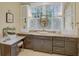 Elegant bathroom vanity with ample counter space, storage cabinets, and a bright window at 15 Northwood Ne Ave, Atlanta, GA 30309