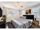 Cozy staged bedroom featuring modern décor, soft lighting, and a comfortable bed at 1383 Almont Sw Dr, Atlanta, GA 30310