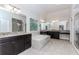Primary bathroom features granite countertops, a large soaking tub, and a glass shower at 3621 Sutters Pond Way, Kennesaw, GA 30152