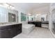 Luxurious main bathroom with a soaking tub, granite counters, and a glass shower enclosure at 3621 Sutters Pond Way, Kennesaw, GA 30152