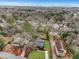 An elevated view showcasing a home nestled in a neighborhood with a cityscape skyline in the distance at 875 Center Hill Nw Ave, Atlanta, GA 30318