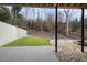 Backyard with patio, stone pathway, and lush greenery at 4126 Dream Catcher Dr, Woodstock, GA 30189