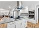Modern kitchen with granite countertops, stainless steel appliances, and a breakfast bar at 3482 Atlanta St, Atlanta, GA 30337