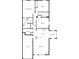 Detailed floor plan showcasing the layout including the kitchen, living room, and bedrooms at 7175 Bowie Dr, Lithonia, GA 30038