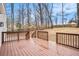 Wood deck overlooking a large backyard with trees and privacy fence at 291 Lamplighter Se Ln, Marietta, GA 30067