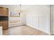 Bright dining area with modern chandelier and large window overlooking the yard at 291 Lamplighter Se Ln, Marietta, GA 30067