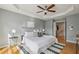 Spacious main bedroom featuring hardwood floors, trey ceiling and lots of natural light at 1016 Parkmont Way, Decatur, GA 30033