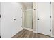 Bathroom featuring a glass-enclosed shower and modern hardware at 826 Shore Dr, Lithonia, GA 30058