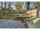 Outdoor dining area featuring picnic tables, a fire pit, and a spacious lawn, perfect for outdoor gatherings at 1015 Michigan Nw Ave, Atlanta, GA 30314