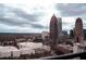Amazing city view from the balcony overlooking Atlanta's iconic skyscrapers on a cloudy day at 1280 W Peachtree Nw St # 3709, Atlanta, GA 30309