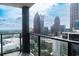 Beautiful city view from the balcony overlooking Atlanta's iconic skyscrapers on a sunny day at 1280 W Peachtree Nw St # 3709, Atlanta, GA 30309
