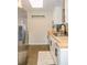 Kitchen with stainless appliances, wood counters and tile floors at 1280 W Peachtree Nw St # 3709, Atlanta, GA 30309