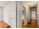 Hallway featuring hardwood floors and white trim at 1007 Blue Ridge Ne Ave, Atlanta, GA 30306