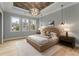 Calming bedroom with neutral tones, large windows, and a decorative light fixture at 662 Timm Valley Ne Rd, Atlanta, GA 30305