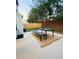 Private backyard with a patio and outdoor dining area at 3466 Carriage Chase Rd, Atlanta, GA 30349