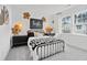 Whimsical bedroom with custom floral decor, dark furniture, and natural light at 1465 Auburn Glen Rd, Dacula, GA 30019