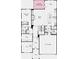 Detailed first-floor plan showcasing a study, flex room, guest suite, and an open-concept kitchen and living area at 1465 Auburn Glen Rd, Dacula, GA 30019