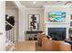 Living room with fireplace and staircase at 1465 Auburn Glen Rd, Dacula, GA 30019