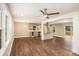 Open concept kitchen with gray cabinets and stainless steel appliances at 1643 Pine Glen Cir, Decatur, GA 30035
