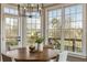 Bright breakfast nook featuring many windows with backyard views at 714 Billings Farm Ln, Canton, GA 30115