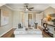 Spacious home office with modern desk, recessed lighting, and neutral walls at 714 Billings Farm Ln, Canton, GA 30115