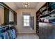 Walk-in closet with custom built-in storage and a center window at 3350 Vista Creek Dr, Dacula, GA 30019