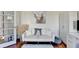 Comfortable home office with hardwood floors, seating and modern furniture at 3350 Vista Creek Dr, Dacula, GA 30019