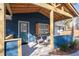 Relaxing front porch featuring rocking chairs, wooden beams, and a view of the yard at 1981 Lindsey Ln, Decatur, GA 30035