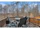 Outdoor deck featuring patio furniture, a table, and a grill perfect for entertaining at 5288 Clingman Ct, Douglasville, GA 30135