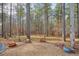A landscape view of backyard property surrounded by tall mature trees at 1312 Mcgarity Rd, Temple, GA 30179