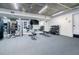 Modern gym featuring weightlifting equipment, mirrored walls, and ample workout space at 788 W Marietta Nw St # 1302, Atlanta, GA 30318