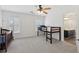 Bedroom featuring soft carpet, a ceiling fan and an elevated twin bed at 2815 Chandler Grove Dr, Buford, GA 30519
