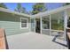 Covered porch with access to the house and views of the back yard and outdoor space at 6875 Sunny Brook Ln, Atlanta, GA 30328