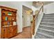 Inviting entryway with hardwood floors and a staircase leading to the upper level at 5712 Overlook Cir, Powder Springs, GA 30127