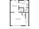Detailed first floor plan showcasing the layout of the kitchen, dining area, living room, bath, and laundry at 1600 Briarcliff Ne Rd # 5, Atlanta, GA 30306