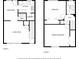 Detailed floor plan showcasing the layout of the kitchen, dining area, living room, bedrooms, and bathrooms at 1600 Briarcliff Ne Rd # 5, Atlanta, GA 30306