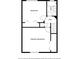 Detailed second floor plan showcasing the layout of the bedroom, primary bedroom, hall, and bathrooms at 1600 Briarcliff Ne Rd # 5, Atlanta, GA 30306