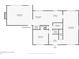 Layout of the home's first floor, featuring kitchen, living room, dining room, bedroom, and garage at 4481 Buckingham Cir, Decatur, GA 30035