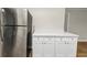 Bright eat-in kitchen featuring stainless steel refrigerator at 4481 Buckingham Cir, Decatur, GA 30035