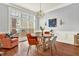 Dining room featuring large windows, a modern chandelier, and stylish decor for elegant dining at 1583 Mosaic Way, Smyrna, GA 30080