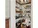 Walk-in pantry featuring organized shelving and ample storage space for food and kitchen essentials at 1583 Mosaic Way, Smyrna, GA 30080